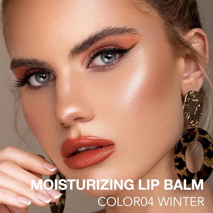 1Pcs Tinted Lip Balm Moisturizing Lipstick – Cool Plum Red Sheer Hydrating Lip Color for Dry Lips – Nourishing Lip Balm for All Women with a Subtle Natural Scent (S04 Winter)-FemmiqueWomen