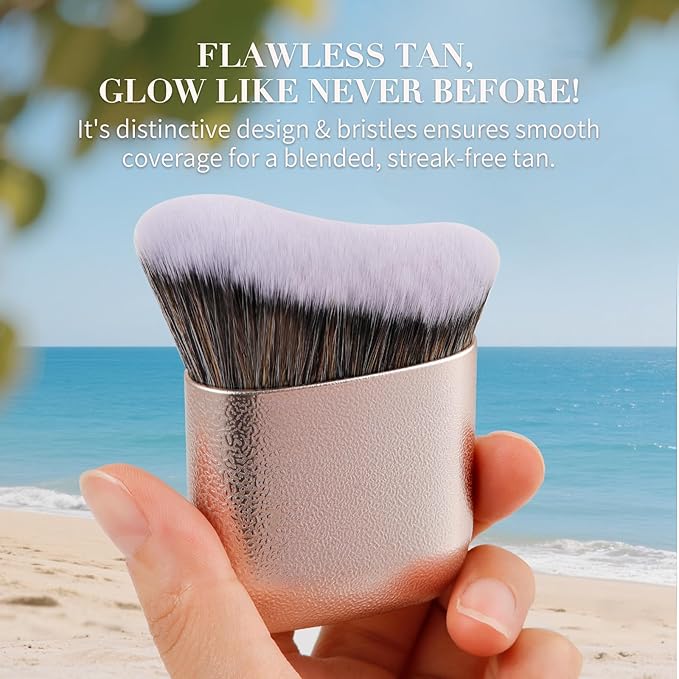 docolor Self Tanner Brush Body Makeup Brush for Flawless Face and Body Makeup, Sunless Tanner Blending Brush Body Brush for Self Tanner, Bronzer, Foundation, Vegan & Cruelty Free-FemmiqueWomen