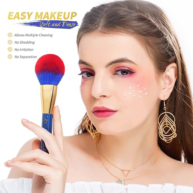 Docolor Makeup Brushes 19Pcs Makeup Brush Set Premium Gift Synthetic Powder Kabuki Foundation Contour Blush Concealer Eye Shadow Blending Liner Make Up Brush Kit, Ancient Egyptian Series-FemmiqueWomen