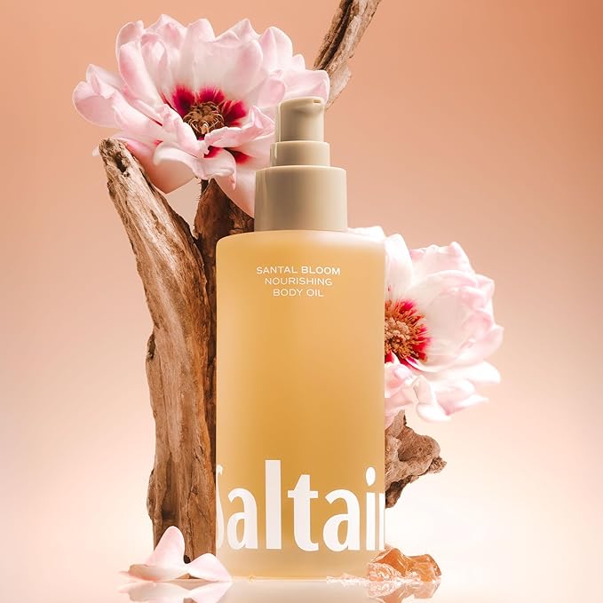 Saltair Body Oil. Luxurious Santal Bloom After Shower and Bath Oil Moisturizer for Women and Men. Botanical, Non-Greasy, and Well-Absorbing Lotion for Hydrating Dry Skin. 4oz Pump Bottle-FemmiqueWomen
