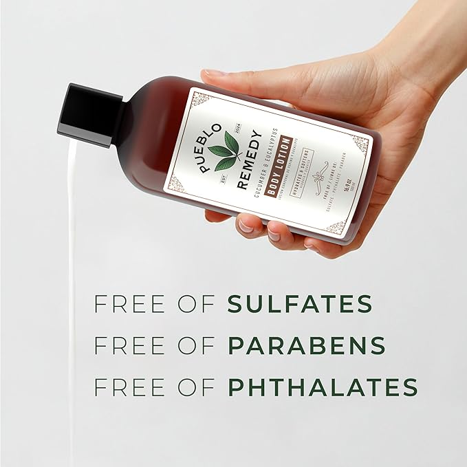 Body Lotion, Cucumber & Eucalyptus – Hydrating & Softening Moisturizer with Shea & Cocoa Butter, Vegan & Cruelty-Free, 16.9 Oz-FemmiqueWomen