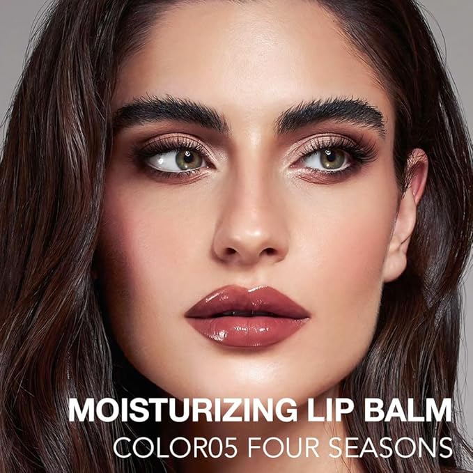 1Pcs Tinted Lip Balm Moisturizing Lipstick – Deep Rose Colored Bean Paste Sheer Hydrating Lip Color for Dry Lips Nourishing Lip Balm for All Women with a Subtle Natural Scent (S05 Four Seasons)-FemmiqueWomen