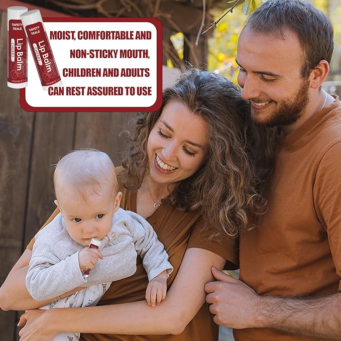 10 Pack Natural Lip Balm Bulk with Vitamin E and Coconut Oil Valentine's Day best choice - Moisturizing, Soothing, and Repairing Dry and Chapped Lips - 10 Flavors - Non-GMO-FemmiqueWomen