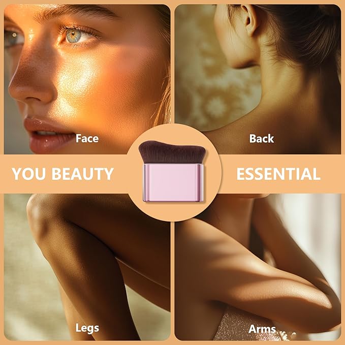 docolor Self Tanner Brush Body Makeup Brush for Flawless Face and Body Makeup, Sunless Tanner Blending Brush Body Brush for Self Tanner, Bronzer, Foundation, Vegan & Cruelty Free-FemmiqueWomen