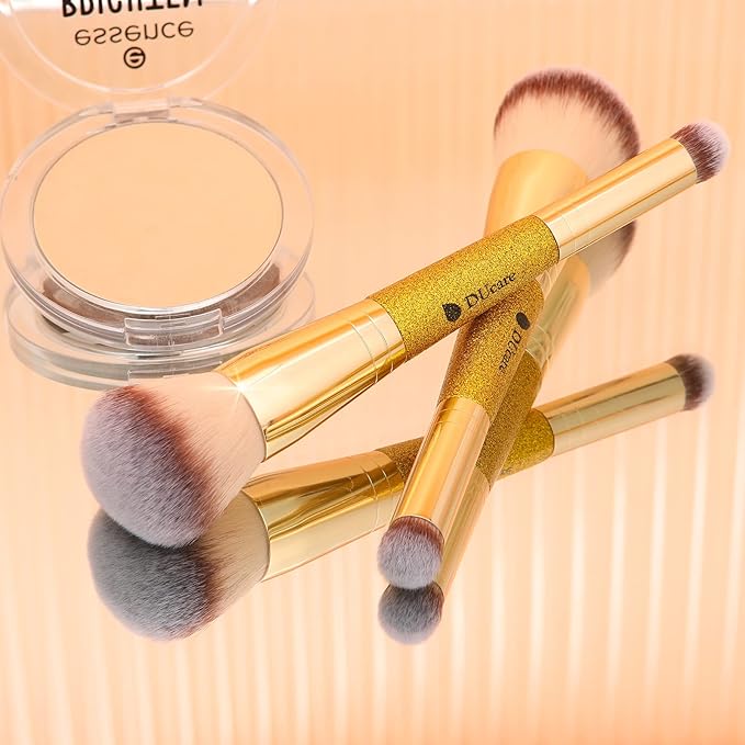 DUcare Powder Concealer Brush Foundation Makeup Brushes Double Ended Perfect for Rounded Taperd Liquid, Cream, Powder,Blending, Buffing-FemmiqueWomen
