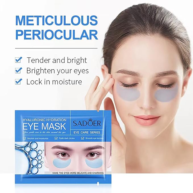 23 Pairs Collagen Under Eye Patches，Gold Under Eye Mask For Removing Dark Circles, Puffiness & Wrinkles，Eye Mask Skincare For Puffy Eyes With Hyaluronic Acid，Eye Bags Treatment For Women-FemmiqueWomen