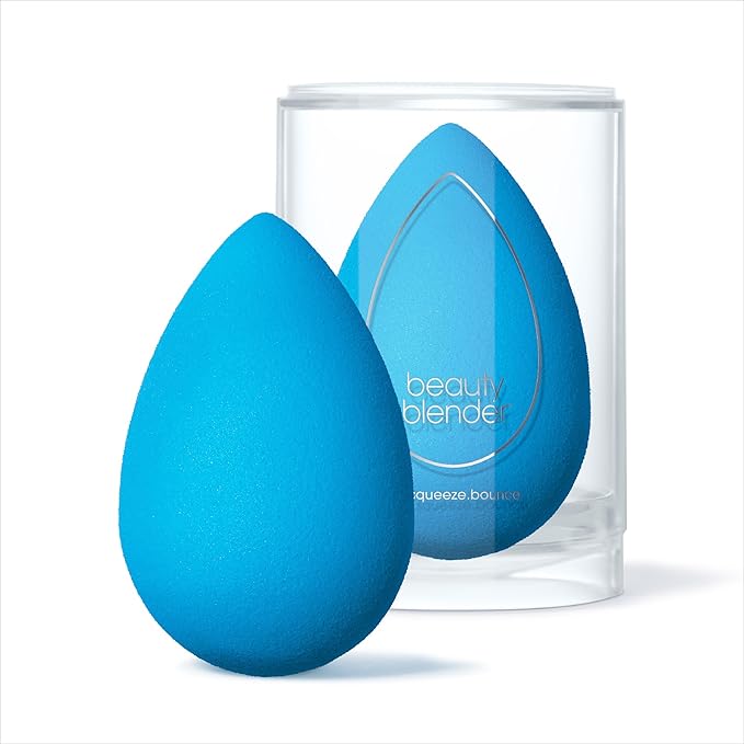 Beautyblender® | Topaz Sky Beauty Blender Makeup Sponge, Super-Soft Foam Easily Blends Foundations, Powders & Creams, Made in USA, Reusable, Washable, Streak Free Application, Vegan, Cruelty Free-FemmiqueWomen
