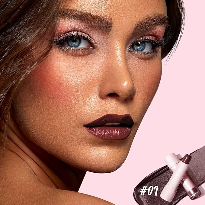 2PCS Tinted Lip Balm Chapstick with Color, Natural Semi - Gloss Finish, Hydrating/Coloring 2 in 1 Moisturizer Lip Stick for Girls & Women #01＋#04-FemmiqueWomen