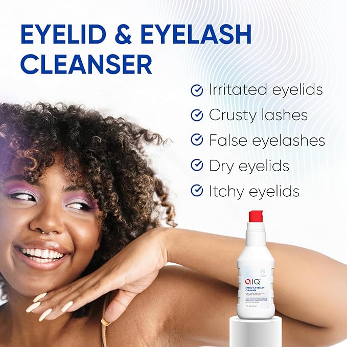 Eyelash and Eyelid Cleanser – High Purity Hypochlorous Eye Wash Solution, Lid and Lash Cleanser that Quickly Calms and Soothes Irritated, Clogged Skin (2oz)-FemmiqueWomen
