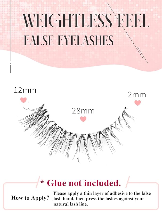 Natural Lashes Mink Natural Eyelashes False Eyelashes Natural Look False Lashes Wispy Eye Lashes Cat Eyelashes Fake Lashes KD292-FemmiqueWomen