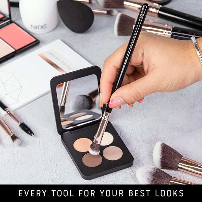 Niré Beauty 15piece Award Winning Professional Makeup Brush Set: Vegan Makeup Brushes with Case, Makeup Sponge, Brush Cleaner, Guide, Gift Box-FemmiqueWomen