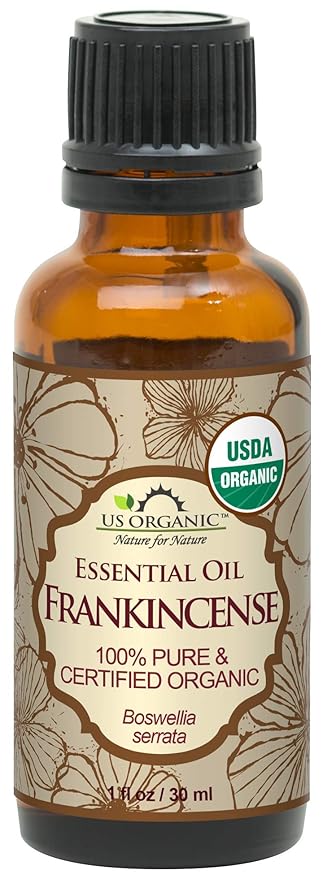 US Organic 100% Pure Frankincense Essential Oil, USDA Certified Organic, Steam Distilled, Boswellia serrata, Sourced from India, Topically or in Diffuser, Perfect for Aging Skin (30 ml)-FemmiqueWomen