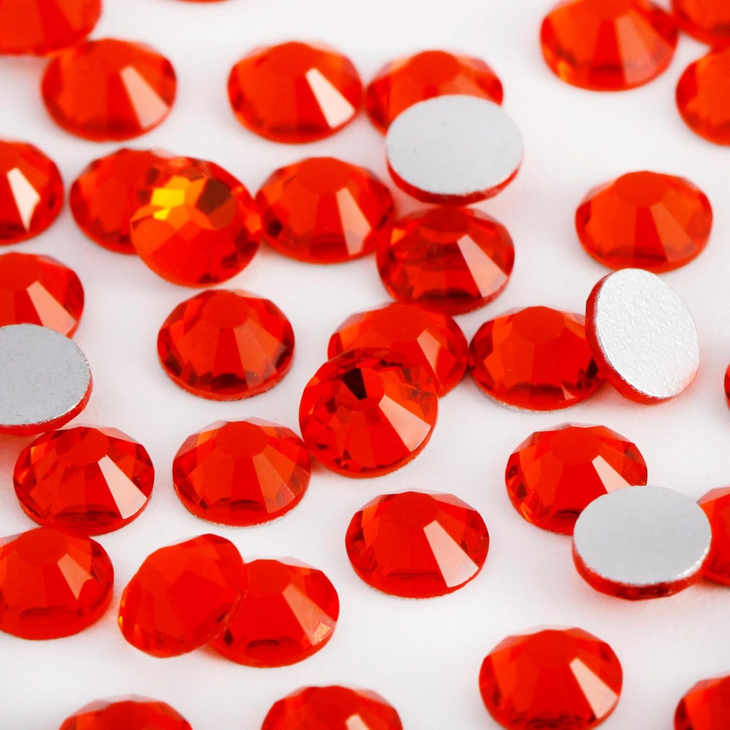 3000PCS SS8 Flatback Rhinestones | 12-Facet Diamond-Cut Glass Gems for Nail Art, Clothing, DIY Crafts |Glue-On Decoration Stones with Silver Backing(Hyacinth)-FemmiqueWomen