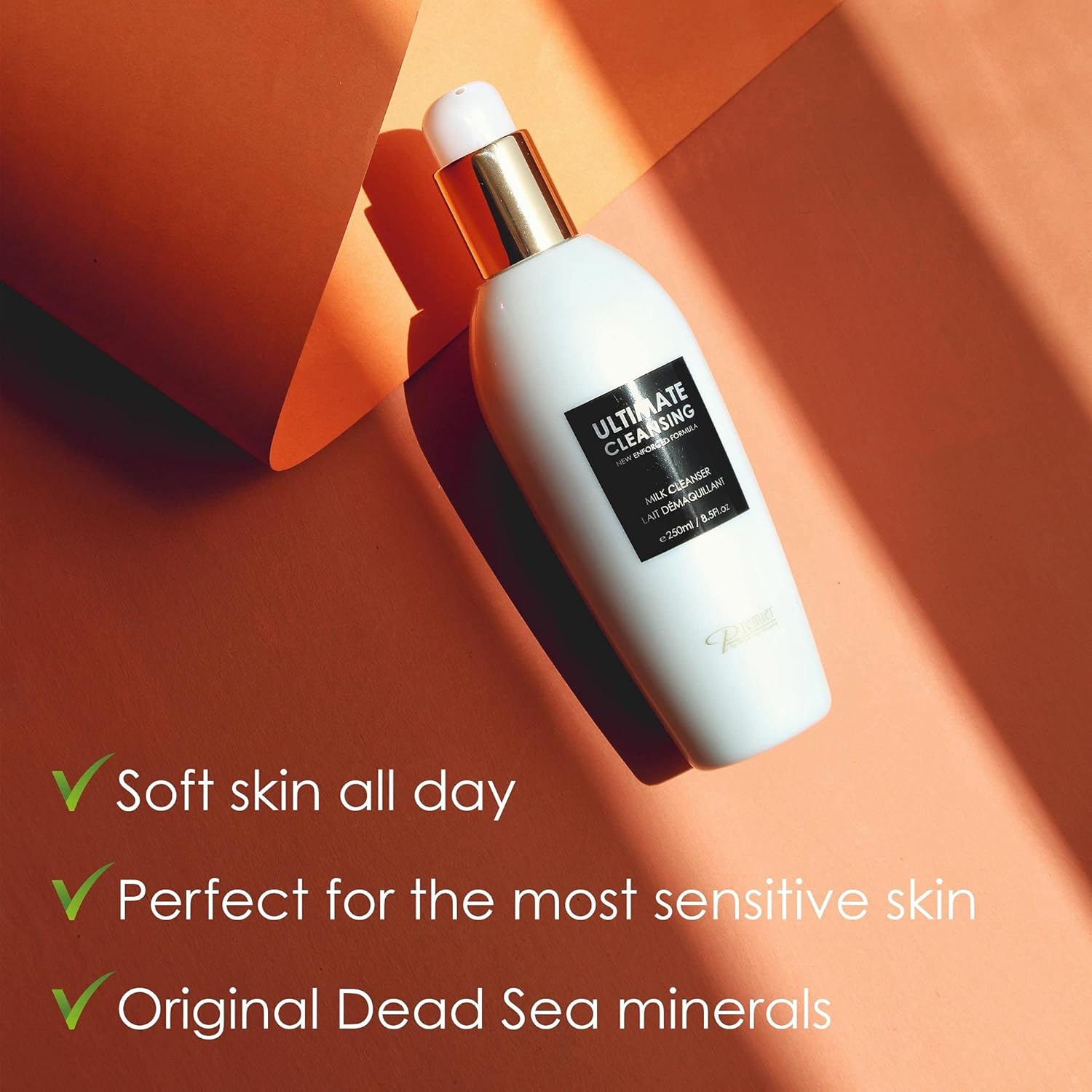 Premier Dead Sea Cleansing Milk, gentle face Cleanser & Make-up remover milk cleanser for face, sensitive and all Skin types, Classic collection skin care 8.45fl oz-FemmiqueWomen