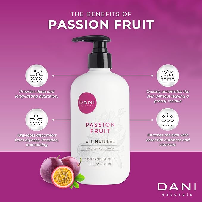 Naturals Hand & Body Lotion - Juicy Passion Fruit Scented, Deep Hydration for Dry & Dull Skin with Shea Butter, Aloe Vera & Vitamin E, Vegan, Paraben-Free, 12 Oz-FemmiqueWomen