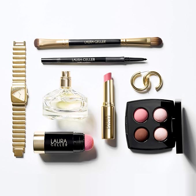 LAURA GELLER NEW YORK Dual-Ended Eyeshadow Brush - Domed Shader & Blending Brush for Baked and Pressed Eyeshadow Application - All Over Eye Makeup Brush-FemmiqueWomen