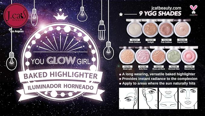 J.CAT BEAUTY You Glow Girl Baked Highlighter - Mermaid Skin-FemmiqueWomen