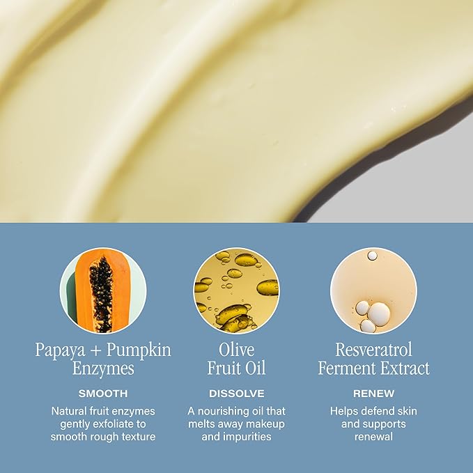 SKINN Daily Evening Face Wash, Multi-Action Cream, Olive & Enzyme Cleanser, 4oz - Facial Cream for Removing Makeup, Impurities & Dead Skin Cells-FemmiqueWomen