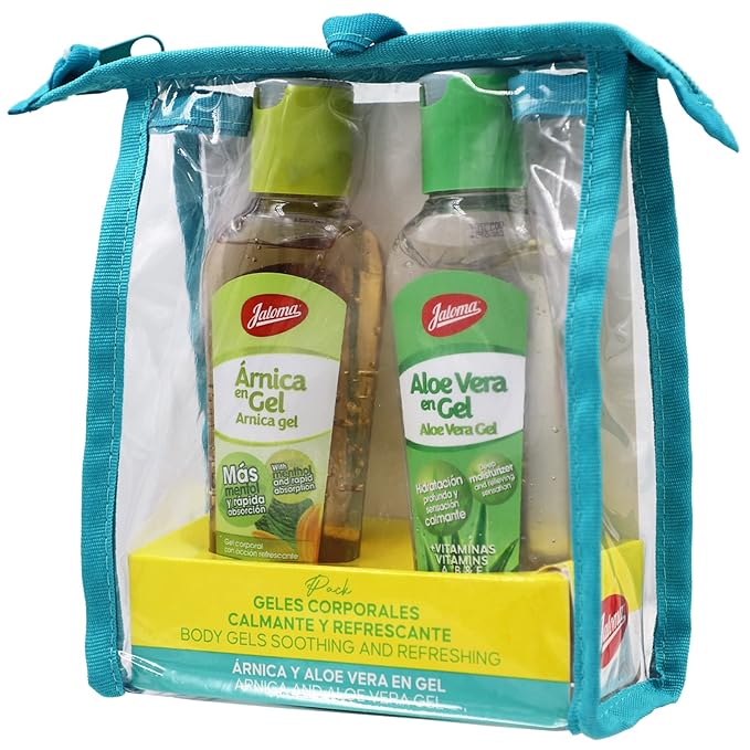 JALOMA Body Gel Pack, Arnica and Aloe Vera Moisturizer Gels, 2 Pieces Inside Each Gift Bag, 1 Gift Bag-FemmiqueWomen