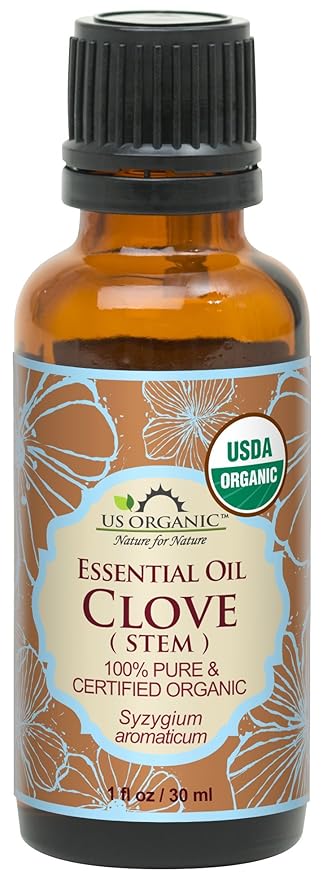 US Organic 100% Pure Clove Stem Essential Oil - USDA Certified Organic, Steam Distilled (30 ml)-FemmiqueWomen