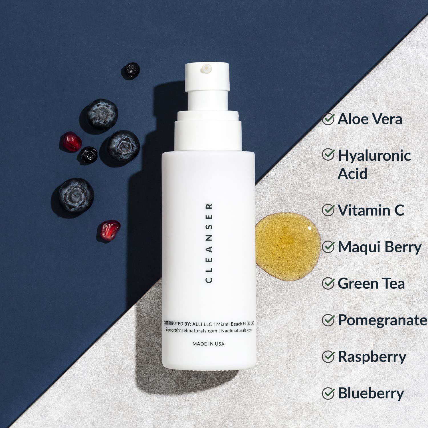 Gentle Face Cleanser - All Natural Anti Aging Vitamin C Face Wash for Sensitive & Dry Skin with Hyaluronic Acid & Antioxidants - Vegan & Cruelty Free, 4 oz-FemmiqueWomen