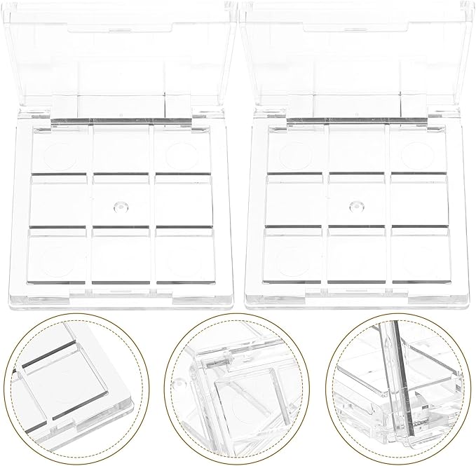 2pcs Empty Lipstick Palette Clear Lipstick Case Mini Highlighters Cross Body Bag Portable Makeup Organizer Storage Cases Sample Eye Shadow Plastic Empty Bracket Travel-FemmiqueWomen