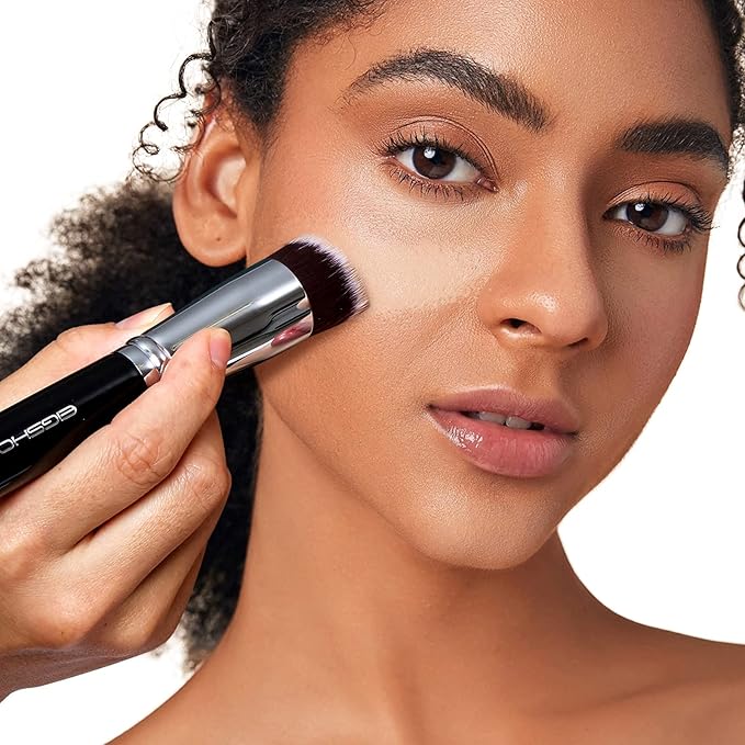 Flat Top Kabuki Foundation Brush, EIGSHOW Premium Makeup Brush for Liquid, Cream, and Powder - Blending, Buffing, Stippling, Flawless Application (F624)-FemmiqueWomen