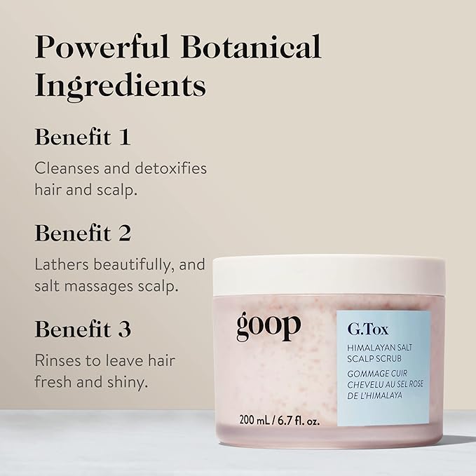 goop Beauty Scalp Scrub Shampoo | Exfoliator to Dexofiy & Purify | Himalayan Salt & Rosehip Oil | Cleanses Hair of Product Buildup | 6.7 fl oz-FemmiqueWomen