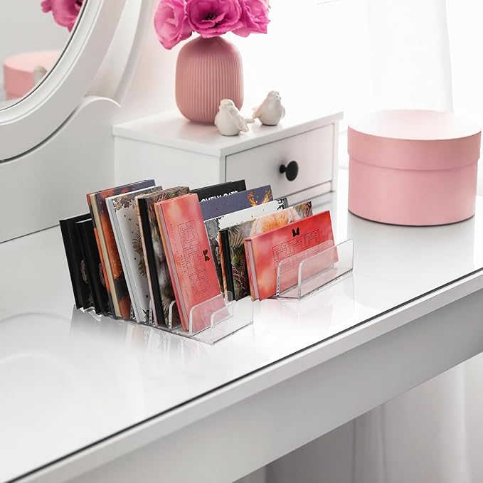 2 Pack Makeup Organizer, Compact Makeup Palette Organize, for Bathroom Countertops, Vanities, Cabinets, Sleek Modern Cosmetics Storage Solution for - Eyeshadow Palettes, Contour Kits, Blush-FemmiqueWomen