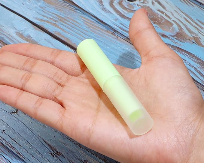 0.14oz Empty Flavored Lip Balm Container Tubes Plastic Homemade Moisturizing Lip Stick with Caps Bulk Fit for Women Adult DIY Making Supplies, 25 Count (Green)-FemmiqueWomen