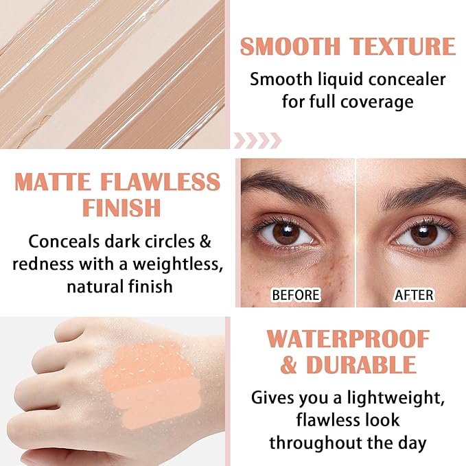 15 Colors Correcting Concealer Contour Palette,Cream Contour Makeup Palette with Brush,Contouring Liquid Foundation Concealer Palette Highlighting Makeup Kit for Conceals Dark Circles,Blemish-FemmiqueWomen