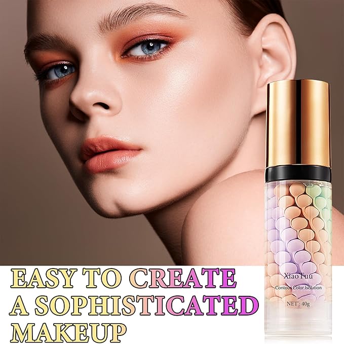 2Pcs Color Correcting Facial Serum,Isolation Cream,Pore Primer,Invisible Pore,Skin Tone Correcting,Moisturizing Concealer Foundation Face Makeup Brightening Primer Base-FemmiqueWomen