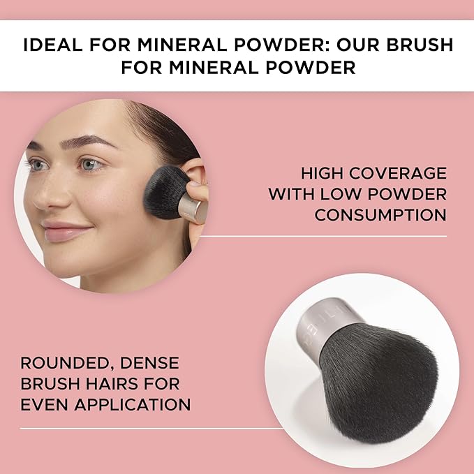 ARTDECO Mineral Powder Foundation Brush - Kabuki Brush with Vegan Bristles for Flawless Coverage, Perfect for Face Powder - Ideal Makeup Tool for a Radiant Finish-FemmiqueWomen