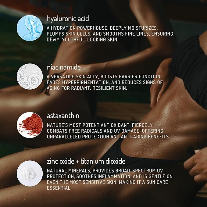 Natural Mineral Sun Screen SPF 30 for Face & Body – Lightweight, Hydrating & Moisturizing Sunscreen – Daily Sunscreen Moisturizer, No White Cast Zinc Oxide, Reef-Safe Korean Skin Care-FemmiqueWomen