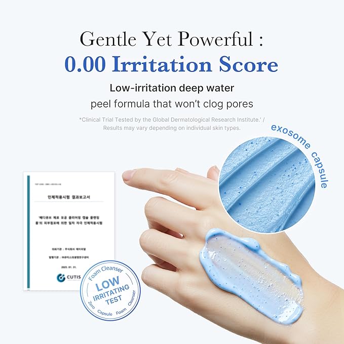 medicube Zero Pore Clear Blue Capsule Facial Deep Cleanser for Skin Texture, Blackhead & Pore Care | AHA, BHA & PHA for Double Cleansing, Daily Gentle Face Wash, Korean Skincare | 120g / 4.23 oz-FemmiqueWomen