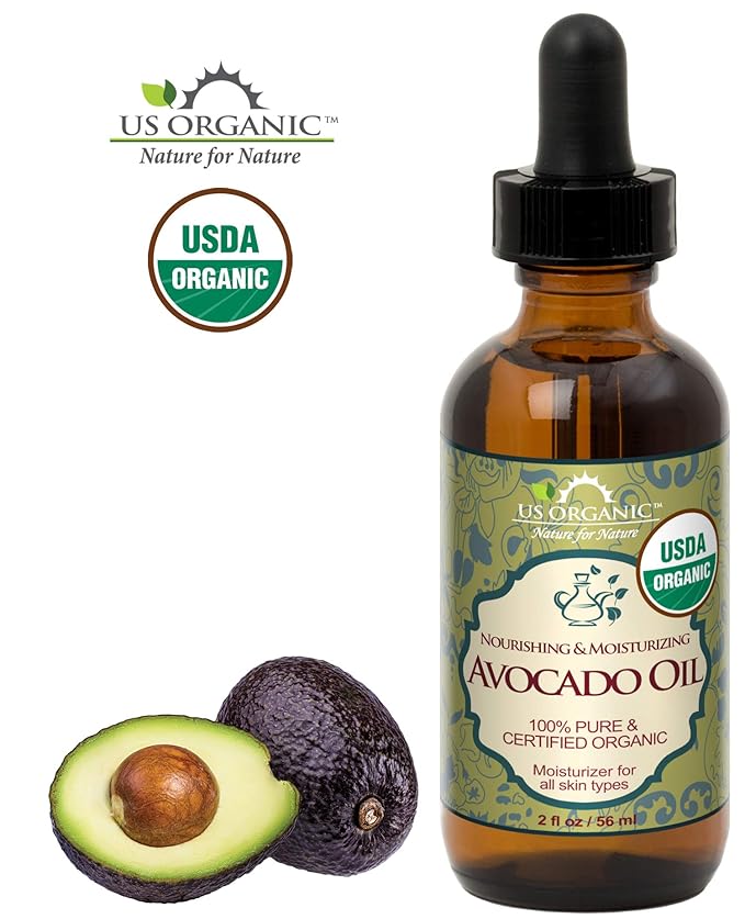 US Organic Avocado Oil Unrefined Virgin, USDA Certified Organic, 100% Pure & Natural, Cold Pressed, in Amber Glass Bottle w/Glass Eye dropper for Easy Application (2 oz (Small))-FemmiqueWomen