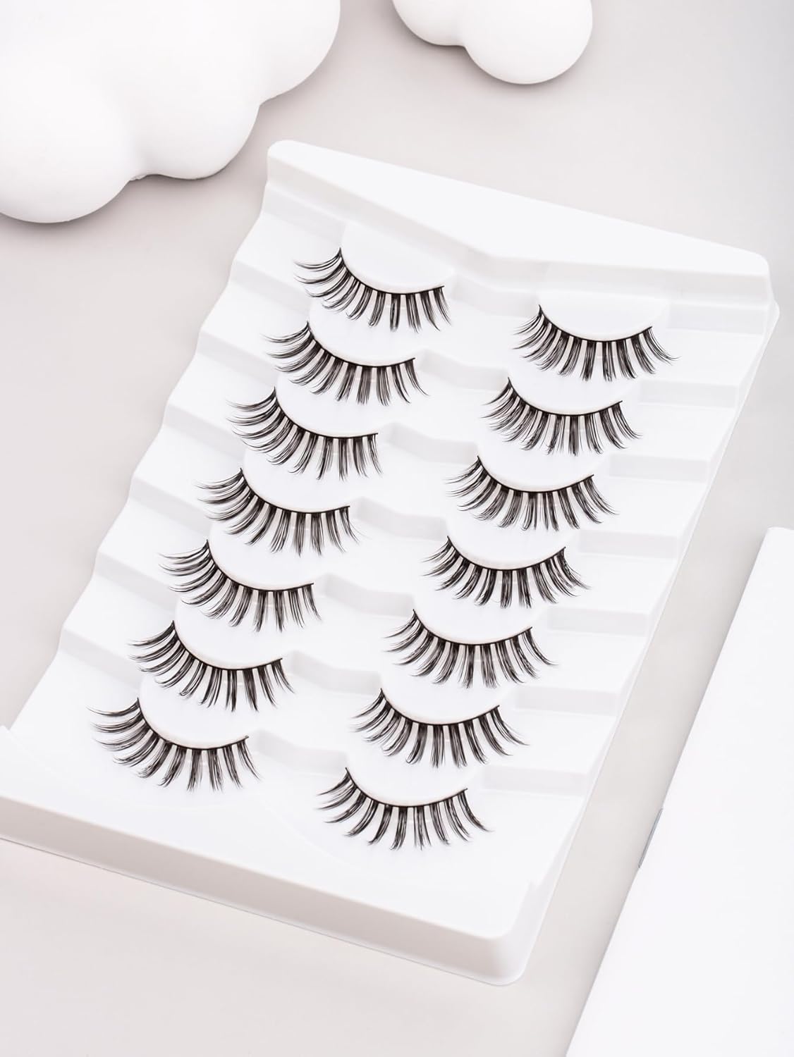 Manga Lashes Cat Eye Wispy Eyelashes Anime Lash Pack, 7 Pair-FemmiqueWomen