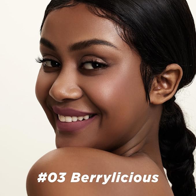 ITY Velvet Matte Finish Lip Stain-Mousse Textured Lip Clay, Nude Shade, Conceals Lip Lines, Rich Pigment Lip Tint Lipsticks, 0.14 oz (4g) in Berrylicious-FemmiqueWomen