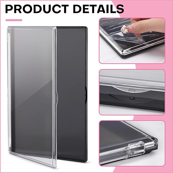 2PCS 9.25"x6.6" Large Empty Magnetic Makeup Palettes, Not Included Metal Sticker/Pans, XL Eyeshadow Pan Dispensing Storage Boxes, Compact & Portable Blush Lipstick Powder Palettes for DIY Cosmetics-FemmiqueWomen