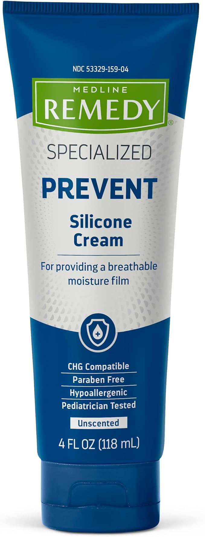 Medline Remedy Specialized Silicone Cream, Unscented (4 fl oz), Gentle Breathable Film for All Ages, Paraben-free and Hypoallergenic Skin Care, Barrier for Dry Cracked Skin-FemmiqueWomen