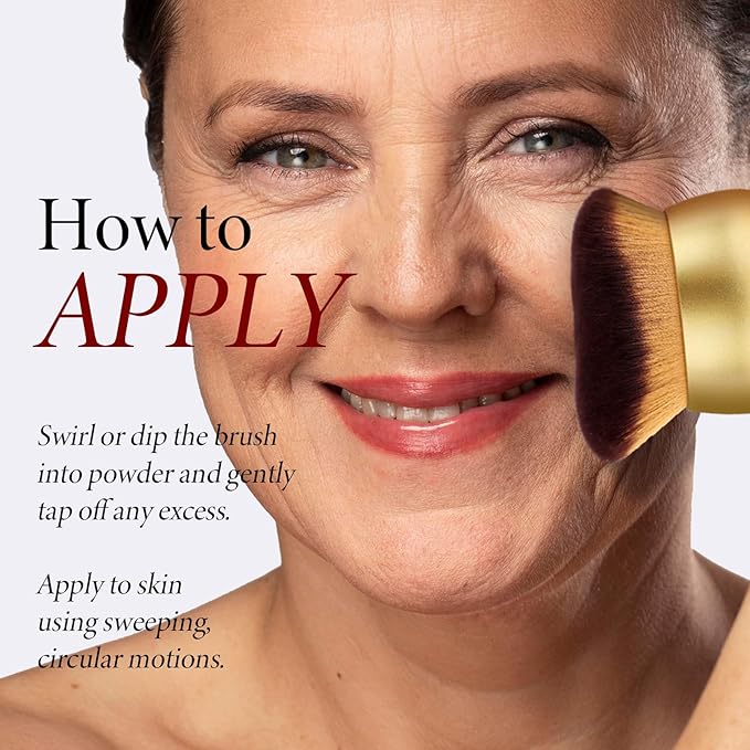 Airbrush Kabuki Brush for All Face Makeup & Foundation for Liquid, Cream and Powder Face Makeup, Large Brush for Effortless Natural Beautiful Look, With Wide-headed Bristles - Gold-FemmiqueWomen