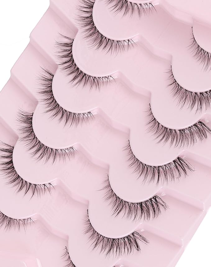 Lashes Natural Look False Lashes Wispy Lashes Fake Eye Lashes Strip Lashes Natural Eyelashes Wispy Natural Lashes UP24-FemmiqueWomen