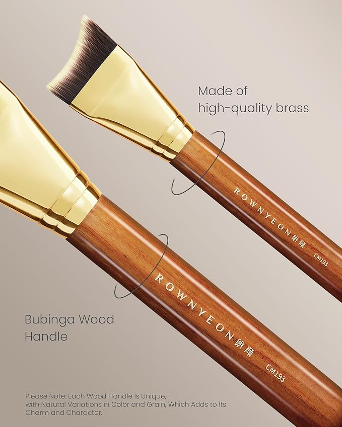 Desert Oak Series Mermaid Tail Foundation Brush - Airbrush - Filter Finish for Liquid & Cream Foundation, Bubinga Wood Handle (CM 193)-FemmiqueWomen