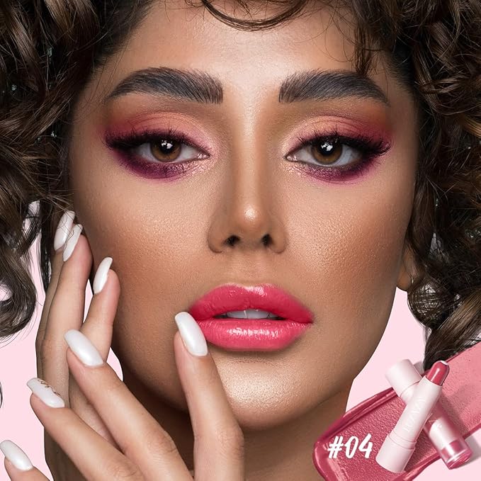 2PCS Tinted Lip Balm Chapstick with Color, Natural Semi - Gloss Finish, Hydrating/Coloring 2 in 1 Moisturizer Lip Stick for Girls & Women #02＋#04-FemmiqueWomen