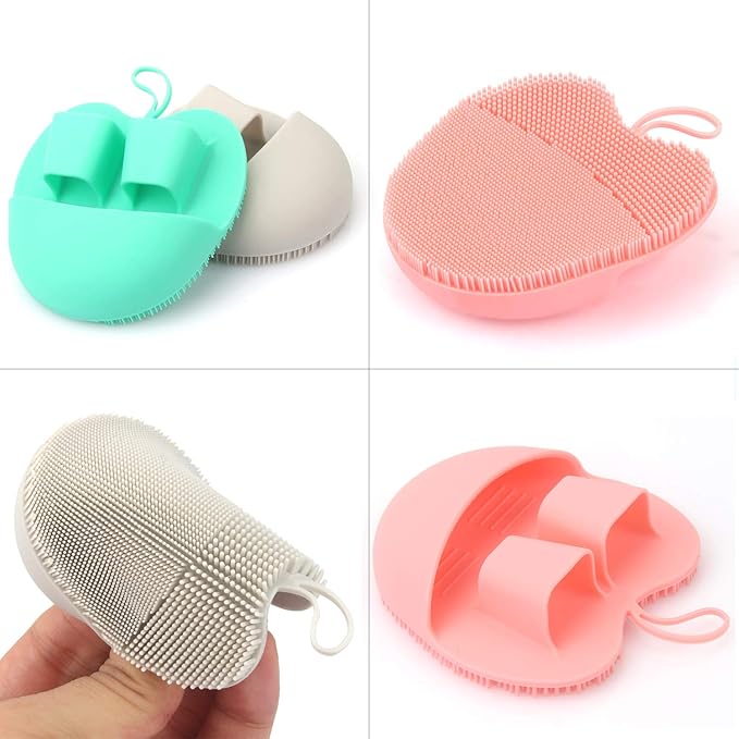 INNERNEED Soft Silicone Facial Cleansing Brush Set, Gentle Exfoliating and Massaging Face Scrubber Pad, Anti-Slip Design for Blackhead Removal and Skin Care (Pack of 3)-FemmiqueWomen