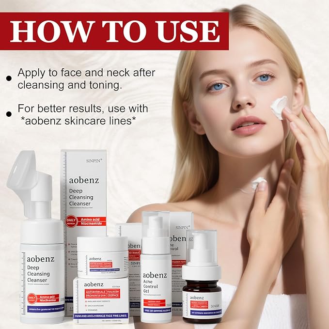 SINPIN aobenz Anti Aging Moisturizer Face Cream for Women & Men - Night Cream for Face & Neck | All Skin Types | Niacinamide + Hyaluronic Acid | Firming, Tightening, Anti Wrinkle, 1.76FL (1PCS)-FemmiqueWomen