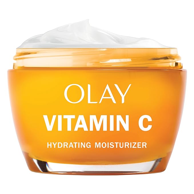 Olay Vitamin C Face Moisturizer, Brightening Cream for Women, Instant Hydration, Evens Tone, Dark Spot & Hyperpigmentation Reduction, Glowing Skin Care - Niaciniamide, Lactic Acid, 1.7 Oz-FemmiqueWomen