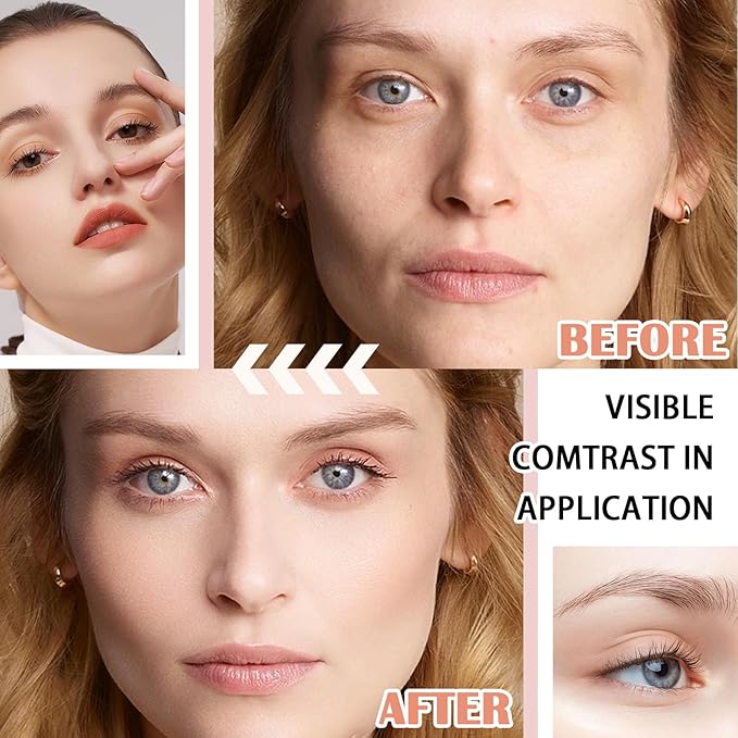 15 Colors Correcting Concealer Contour Palette,Cream Contour Makeup Palette with Brush,Contouring Liquid Foundation Concealer Palette Highlighting Makeup Kit for Conceals Dark Circles,Blemish-FemmiqueWomen