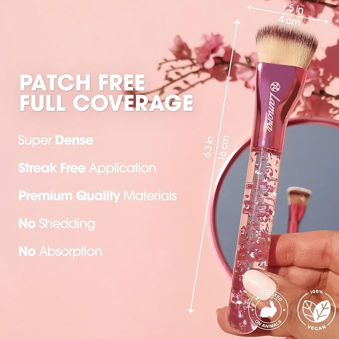 Blending Liquid Makeup Foundation Brush - Kabuki Contour Brush, Face Buffing Brush With Pro Quality Synthetic Dense Bristles For Stippling Mineral Cream, Powder, Blush-FemmiqueWomen