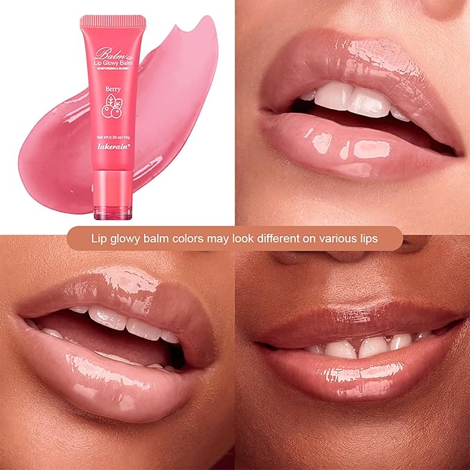 2Pcs Lip Glowy Balm and Lip Sleeping Mask Set, with 4 Flavor Options - Reduce Lip Lines, Enhance Lip Color, Hydrate & Plump Dry Chapped Lips Care (Peach)-FemmiqueWomen